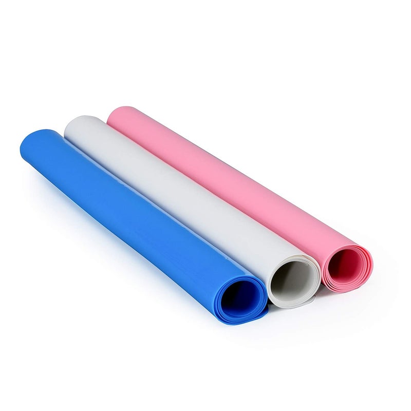 LONGFITE Silicone Baking Mat Extra Large 23.6''x19.7'' for Dough Rolling Pastry Fondant Mat Nonstick and Nonskid Heat Resistent, Countertop Protector, Dining Table Mat and Placemat (Extra Large, Blue) - Image 5